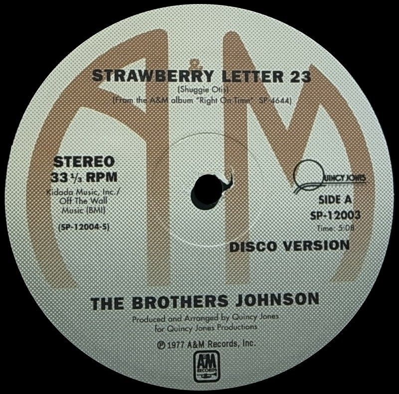 BISCUIT RECORDS /THE BROTHERS JOHNSON/STRAWBERRY LETTER 23