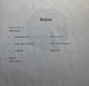 画像1: RAKIM/UNDERGROUND SHIT '96 (1)